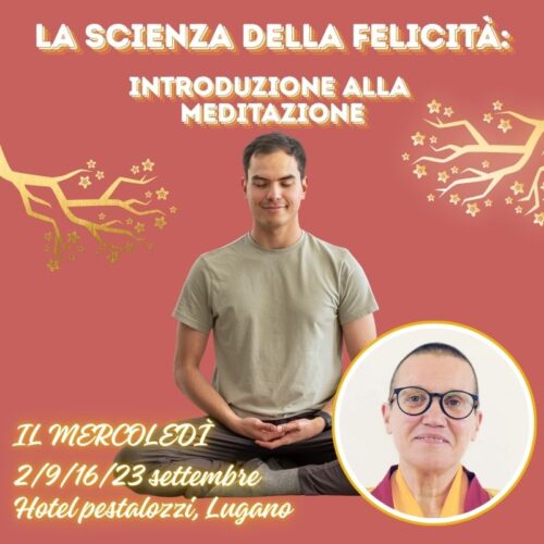 Immagine del Programma Generale di settembre del Centro Kadampa di Lugano dedicato alla meditazione.